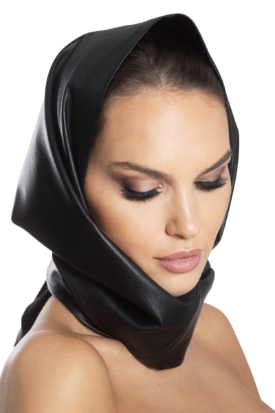 Melna ādas šalle