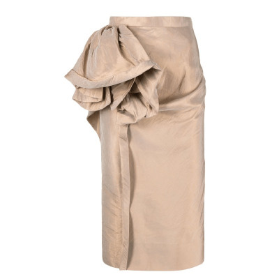 MAISON MARGIELA midi svārki ar ziedu detaļu