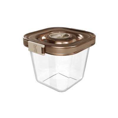 VacSy® stikla konteiners, dzintara krāsā, 0,8 l 13x13x11cm