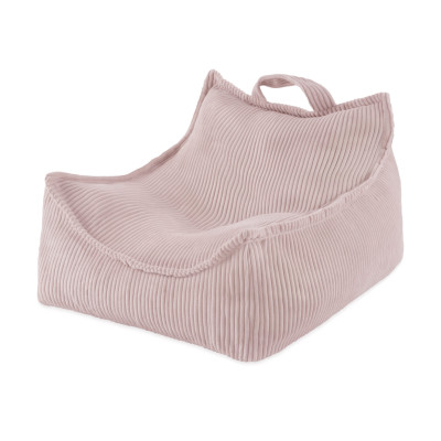 PLUSH NEST bērnu pufs, atpūtas krēsls – velveta, rozā