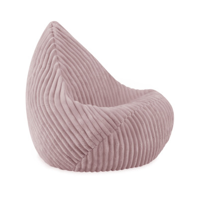 PLUSH NEST Sako bērnu pufs, atpūtas krēsls – puffy lamell, rozā