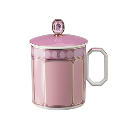 Swarovski x Rosenthal, Signum, porcelāns, rozā, krūze ar vāku 0,39 l