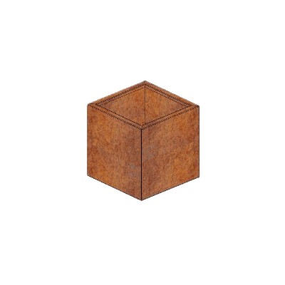 Corten metāla kaste 500*500*500 ar riteņiem