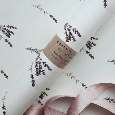 Dāvanu iesaiņojamā papīra komplekts “Lavender” (3 gab.)