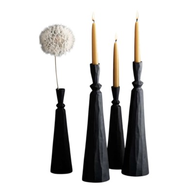 Porcelāna vāze/svečturis GRAPHIC BLACK small