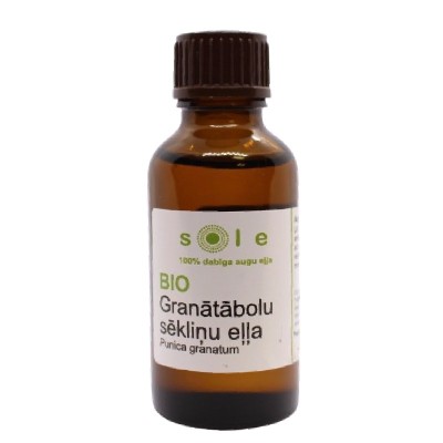 Granātābolu sēkliņu eļļa BIO, ORGANIC, auksti spiesta
