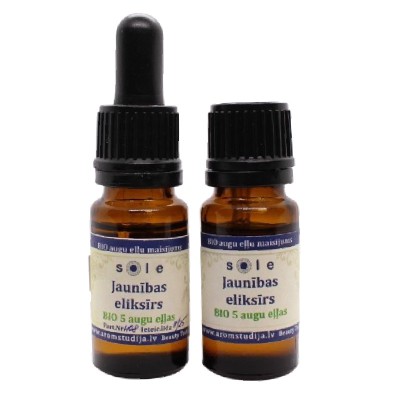 Jaunības eliksīrs no 5 BIO augu eļļām, 10ml