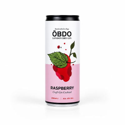 ŌBDO Raspberry Craft džina kokteilis